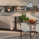 Portabottiglie Laterale Estraibile Titane con Chiusura Soft M 200 Grigio Antracite Acciaio Emuca