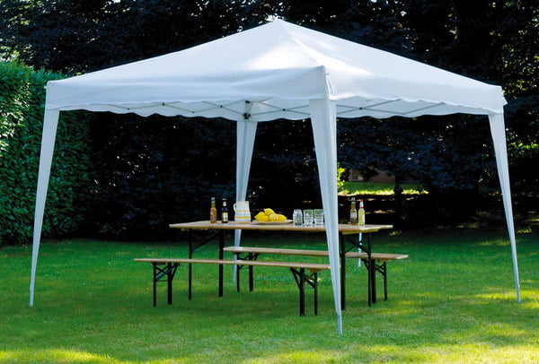 online Gazebo Pieghevole da Giardino in Ferro 3X3m Vorghini Limber Bianco