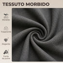 Set 2 Sgabelli Bar Girevoli 52x47x84-106 cm con Altezza Regolabile Poggiapiedi e Schienale in Velluto con Base in Metallo Grigio      