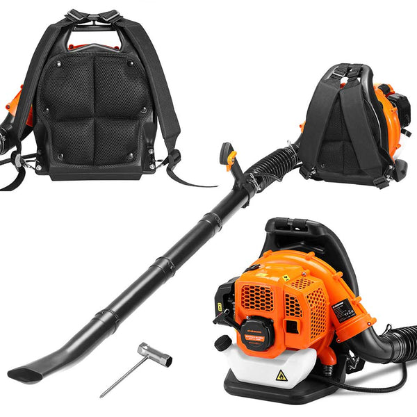 acquista Soffiatore Foglie a Scoppio 52cc 1,5Kw 2 Tempi a Zaino Spalla Motore a Benzina