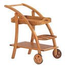 Carrello da cucina portavivande con vassoio 47,5x72xH79 cm in legno Tristan