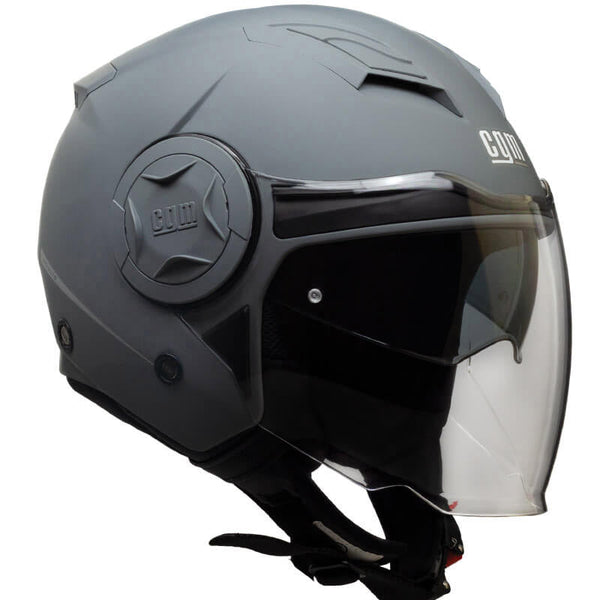 Casco Jet per Scooter Visiera Lunga CGM Illinois 129A Grigio Opaco Varie Misure sconto