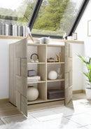 Credenza 2 Ante 120x42x110 cm in Legno TFT Chequers Rovere Samoa