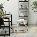 Sedia Ergonomica con Inginocchiatoio 51x69x58 cm in Legno di Betulla e Cuscini Crema  