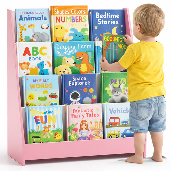 online Libreria Montessoriana per Bambini 80x30x88 cm Scaffale in Legno Rosa