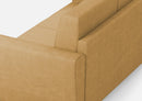Divano Angolare 5 Posti 248x248x85 cm Yasel in Tessuto Ocra