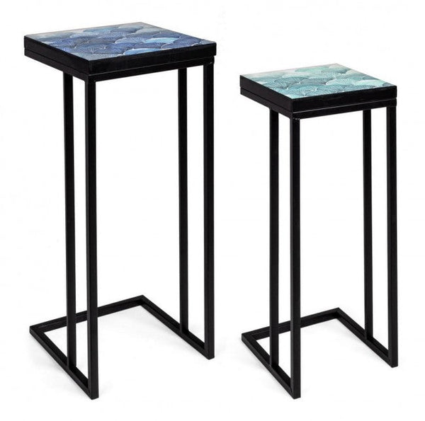 acquista Set 2 Tavolino Reef K02 in Metallo