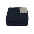 Trapuntino Double Face 100gr in Microfibra Blu Scuro\/Grigio Chiaro Varie Misure