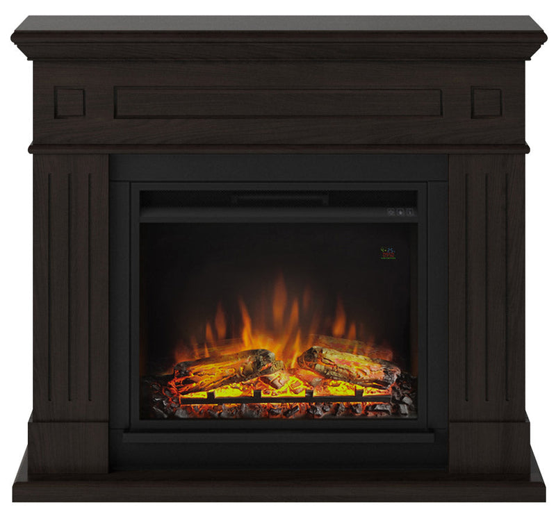 Camino Elettrico da Pavimento Effetto Fiamma 1500W Tagu Larsen Wengè