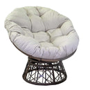 Poltrona da Giardino con Cuscino e Tavolino in Alluminio e Polyrattan  Baltimora Grigio