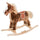Cavallo a Dondolo per Bambini in Legno Giocattolo Cavalcabile