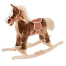Cavallo a Dondolo per Bambini in Legno Giocattolo Cavalcabile 