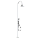 Doccia da Giardino in Alluminio Soffione Led e Doccino Sined Luna Alu D Bianco 