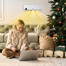 Riscaldatore Elettrico da Parete Timer 3 Modalità 56x18,5x11,7 cm Bianco e Argento  