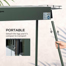 Barbecue a Carbone Carbonella 77x30x70 cm in Acciaio Verde Scuro