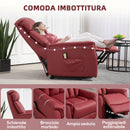 Poltrona Relax Reclinabile Alzapersone Elettrica con Telecomando Rosso   