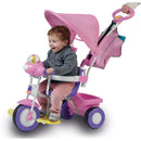 Moto Triciclo a Spinta per Bambini con Pedali Kid Smile Baby Plus Rosa