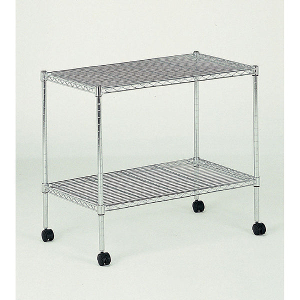 Carrello da Cucina in Acciao con Rotelle 2 Ripiani 75x45x76cm Fumer Iron Sound online