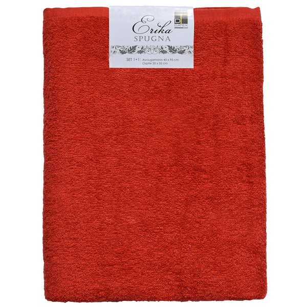 Set Spugna Asciugamani Ospite + Salvietta Ruggine sconto
