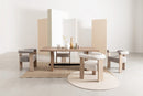 Sedia 70x60x71 cm Agape in Bouclè Naturale/Grigio