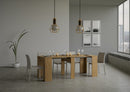 Consolle Allungabile 90-308x48x77 cm in Nobilitato Marrone