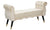 Panchetta Paris 120x40x60 cm in Legno Spugna Metallo e Poliestere Crema Nero e Oro