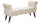 Panchetta Paris 120x40x60 cm in Legno Spugna Metallo e Poliestere Crema Nero e Oro