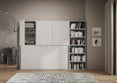 Letto Singolo a Scomparsa Composizione G Kando H194,4 Bianco Frassino con Materasso