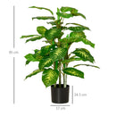 Pianta Artificiale Sempreverde H95 cm con Vaso per Interni ed Esterni Verde