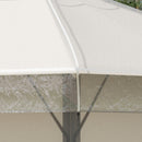 Tetto di Ricambio Impermeabile 3x3m in PVC Impermeabile e Trasparente con Corde di Sicurezza