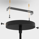 Lampadario Lampada Sospensione Piramide 30cm Design Moderno Paralume Nero