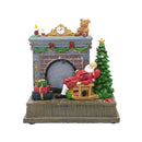 Babbo Natale 16x15,5x11 cm in Resina con Luci e Musica