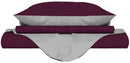 Copripiumino con Sacco e Federe Doubleface Prugna\/Grigio Chiaro Varie Misure