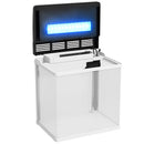 Acquario con LED 13 Litri 29x20x30,5 cm con Fori di Ventilazione in Vetro HD e ABS