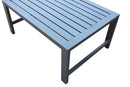 Set Salotto da Giardino Divano 2 Poltrone e Tavolino con Cuscini in Alluminio Antracite