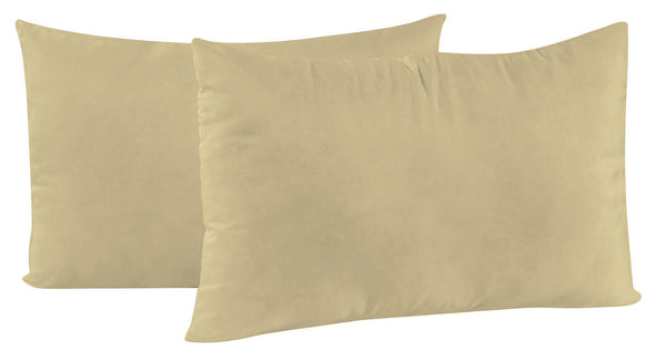 online Coppia di Federe 52x82 cm in Microfibra Tinta Unita Panna