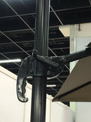 Ombrellone da Giardino Decentrato in Alluminio 3x3m con Manovella Soriani Lampara Ecrù