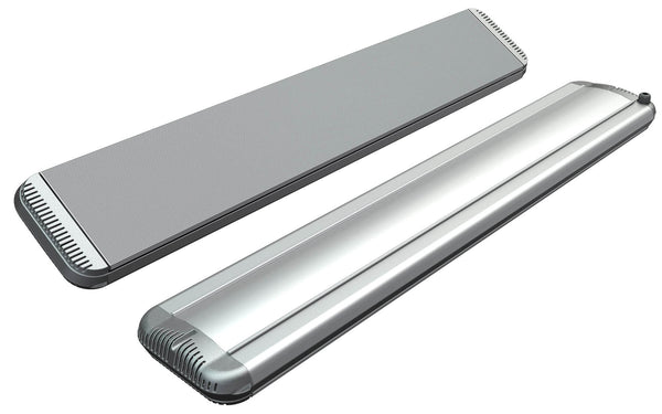 acquista Stufa Elettrica ad Infrarossi 110x20,1x5,8 cm da Soffitto 1500W in Alluminio Moel Hot-Top Silver