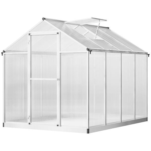 Serra da Giardino per Piante con Tetto Apribile e Porta Scorrevole Trasparente 242x190x195 cm sconto