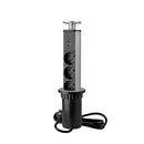 Multipresa Estraibile Vertikal in Alluminio e Plastica Emuca 