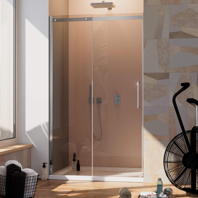 Porta Doccia 1 Anta Scorrevole in Cristallo Trasparente 8mm H200 Fosterberg Horsens Sinistro Varie Misure