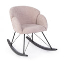 Poltrona Soggiorno 86x62x72 cm Sibilla in Bouclè Rosa