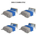 Set Lenzuola Sopra Sotto e Federe Doubleface Royal\/Azzurro