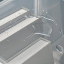 Scarpiera Modulare 94,5x32x162 cm 6 Cubi in Plastica e Acciaio Trasparente