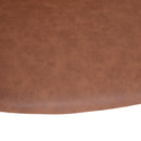 Set 2 Sedie da Pranzo Design Moderno in Lino con Gambe in Metallo Marrone 
