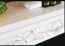 Camino Elettrico da Pavimento 70x200x33 cm Effetto Fiamma 1500W Poseidon Bianco