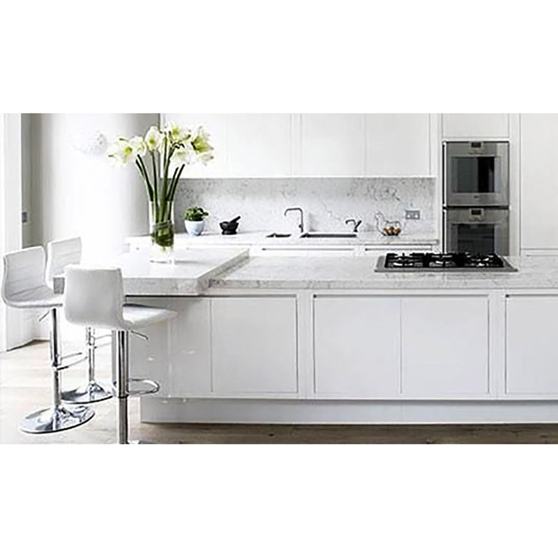 Sgabello con Alzata a Gas e Seduta Girevole in Similpelle Vandi Tortora