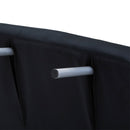 Poltrona Letto Singolo 65x69x80 cm Schienale Reclinabile su 5 Posizioni Nero   