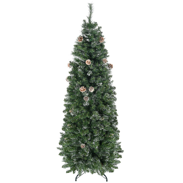 Albero di Natale Artificiale 180 cm 618 Rami con Pigne Verde online