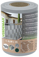 Telo di Occultazione Striscia Soft Verdemax 20x350 cm in PVC Resistente a UV Grigio      